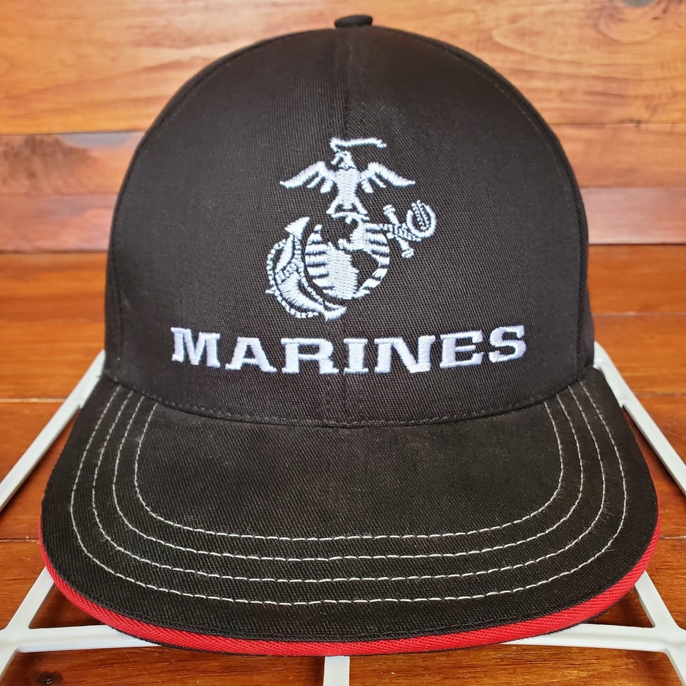 Marines Hat Cap Snapback‎ Men Black Embroidered Eagle Globe Anchor Union USA